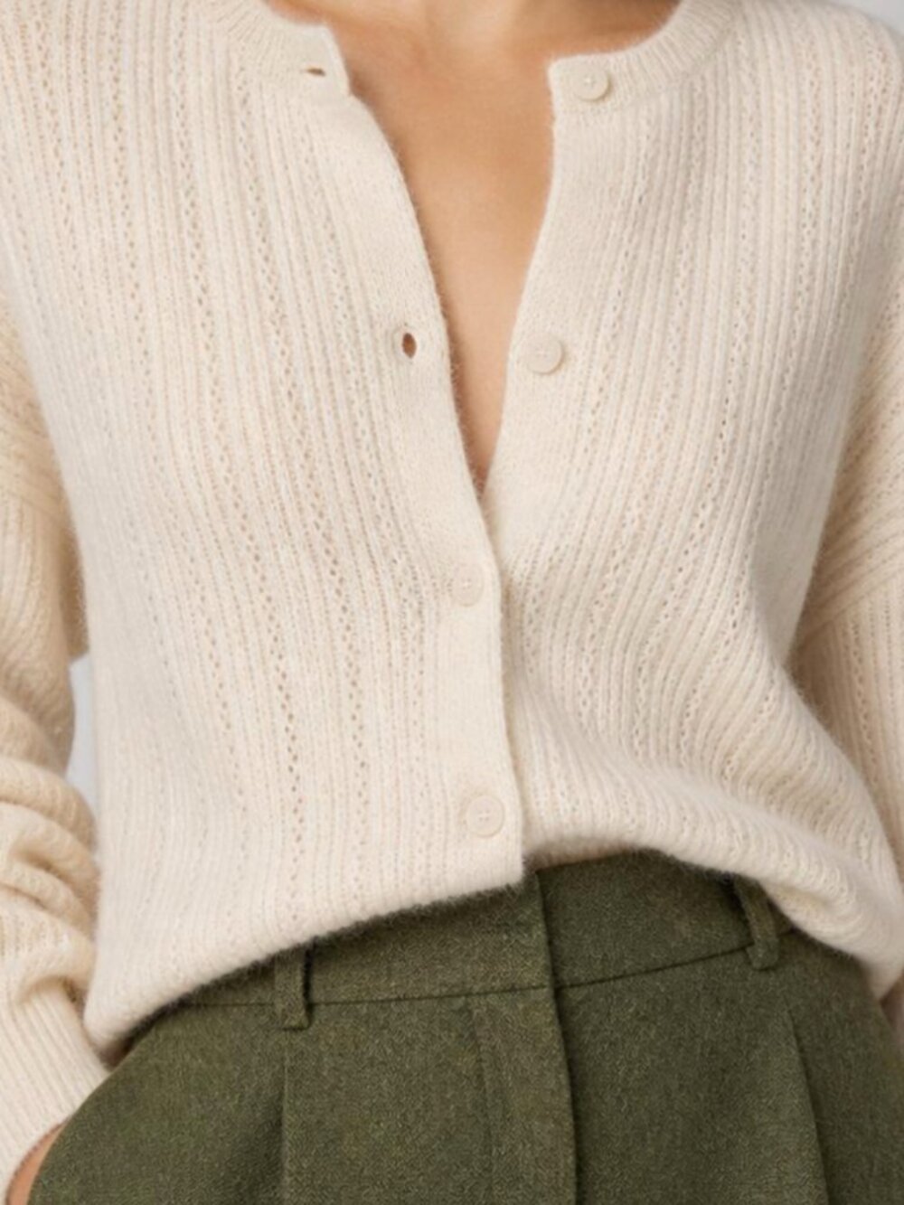 NWOT New FW2026 Off-White Knit Cardigan XL 14